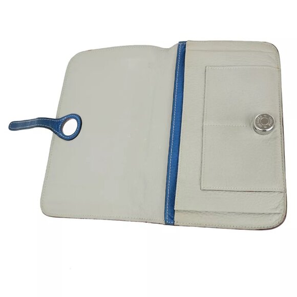 AUTHENTICITY GUARANTEED HERMES Logo Dogon GM Bicolor Long Wallet Purse - Picture 8 of 15